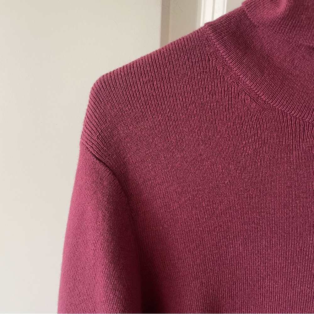 Aritzia Wilfred Rebecca Frosted Plum Purple Knit Turtleneck Long Sleeve Dress - Picture 4 of 13